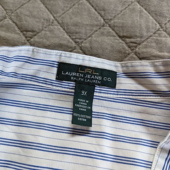 Ralph Lauren Ruffle Button Up 3x - Picture 5 of 6